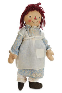 Image of an early Raggedy Ann doll.