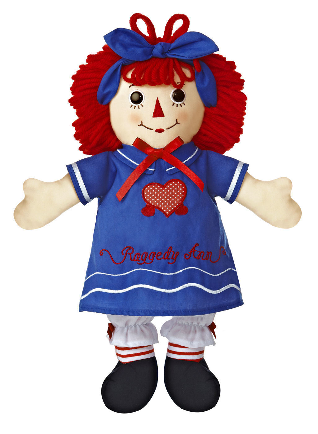 Raggedy Ann doll is 16 tall and dressed in vintage inspired fashion She wea...