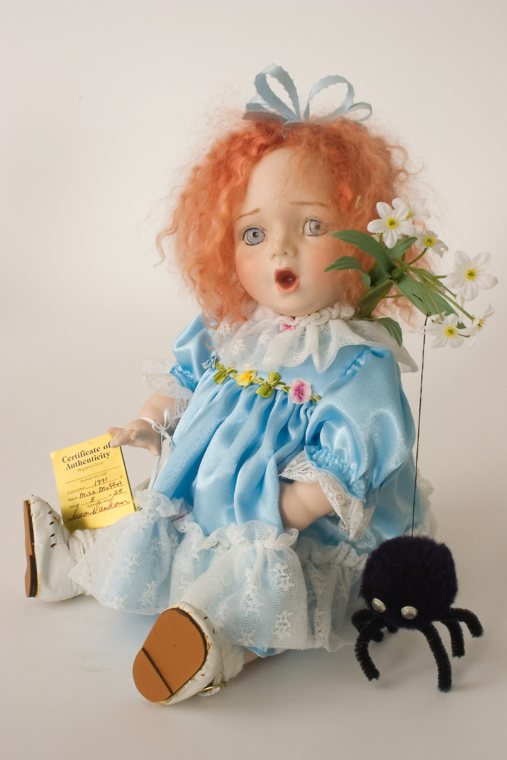 Miss Muffet Porcelain Limited Edition Art Doll By Susan Dunham