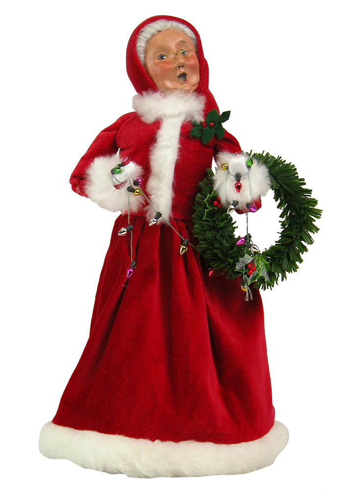 Red Velvet Mrs Claus Decorating Byers Choice Caroler Figurine   13862 1 Red Velvet Mrs Claus Decorating 3121B 