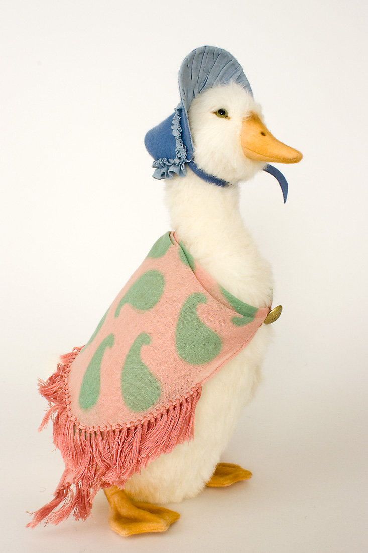 John Wright Jemima Puddle-Duck 15/" Alpaca Plush Jointed Neck Moveable Wings R