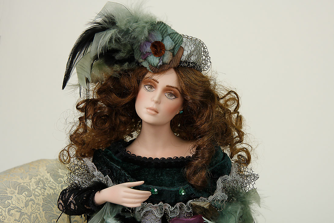 Zoe - porcelain soft body limited edition collectible doll by Seymour Mann