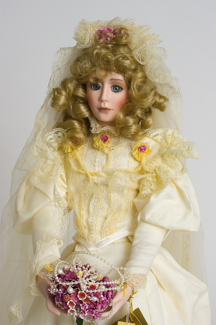 Paulette Bride - Porcelain soft body Collectible Doll