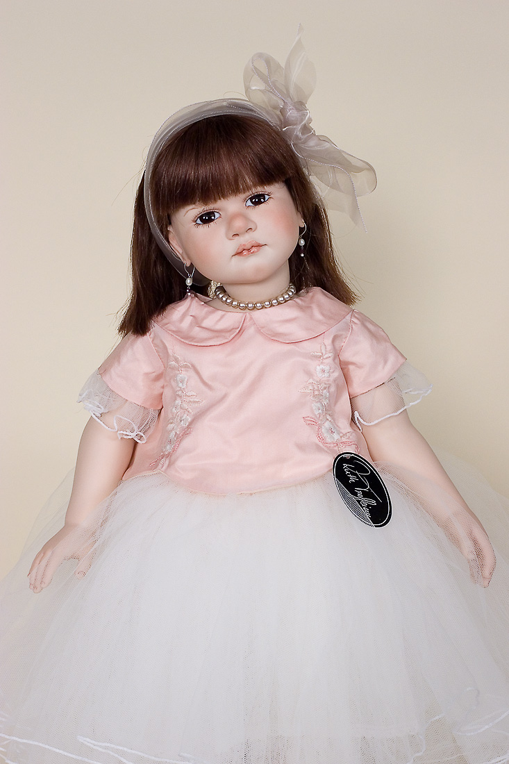 Agatha - porcelain soft body limited edition art doll by Ruth Treffeisen