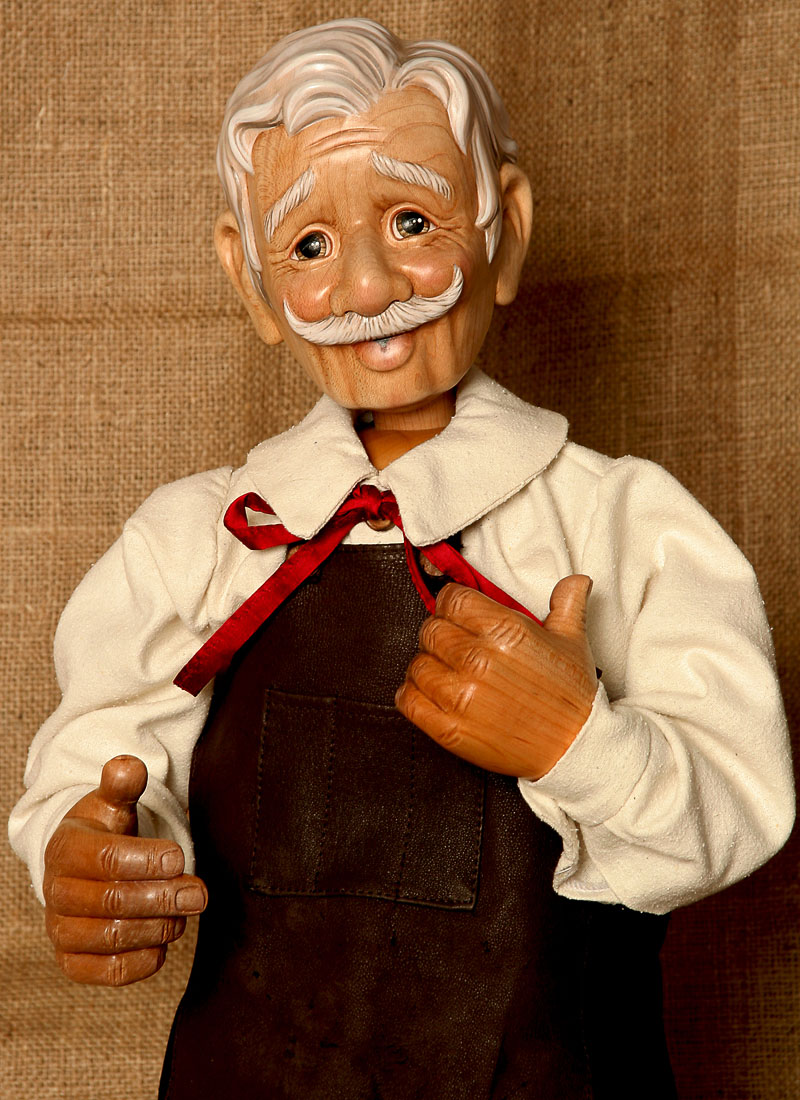 Geppetto - Wood Art Doll by Marlene Xenis