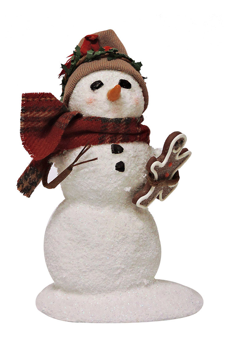 Small Snowman With Gingerbread By Byers' Choice Ltd.