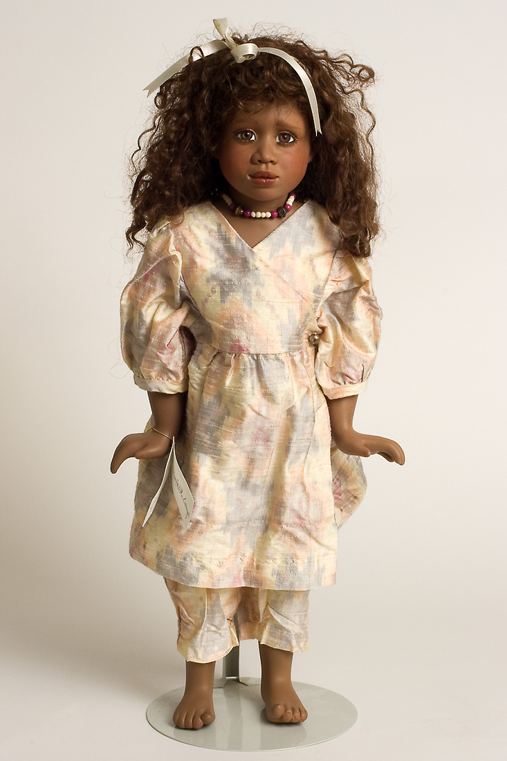 christine orange porcelain dolls