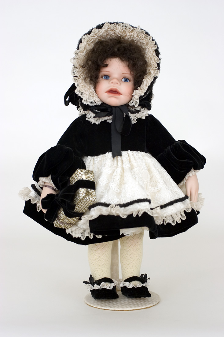 Winnie - porcelain soft body limited edition art doll by Pat Thompson