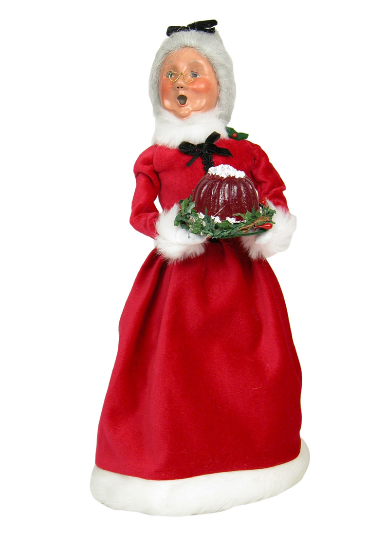 Red Velvet Mrs. Claus Gelatin - caroler figurine by Byers' Choice, Ltd.