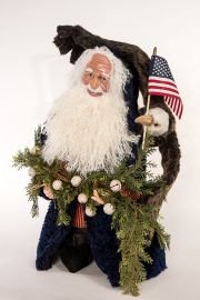 Main image of Freedom Santa one of kind art doll by Stone Soup