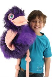 Photo of Giant Bird Ostrich puppet with boy by The Puppet Company Ltd.