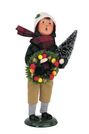 Photo of Evergreen Boy caroler figurine by Byers' Choice Ltd.