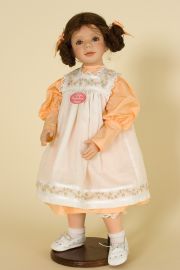 Verena - collectible limited edition porcelain soft body art doll by doll artist Sonja Hartmann.