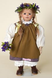 Annemarie - collectible limited edition porcelain soft body art doll by doll artist Inge Enderle.