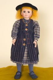 Gwynneth - collectible limited edition porcelain soft body art doll by doll artist Diane Hardwick.