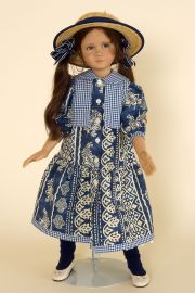 Dominique - limited edition vinyl soft body collectible doll  by doll artist Sonja Hartmann.