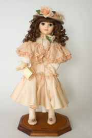 Beatrice - collectible limited edition wax soft body art doll by doll artist Brenda Burke.