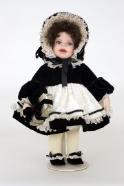 Winnie - collectible limited edition porcelain soft body art doll by doll artist Pat Thompson.
