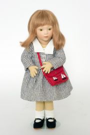 Whitney - collectible limited edition felt molded art doll by doll artist Maggie Iacono.