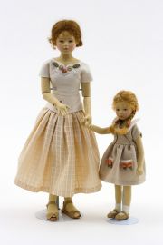 Mother's Day - collectible limited edition felt molded art doll by doll artist Maggie Iacono.