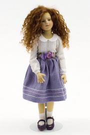 Melissa - collectible limited edition felt molded art doll by doll artist Maggie Iacono.