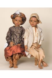 The Prince and the Pauper (set) - collectible limited edition vinyl soft body art doll by doll artist Philip Heath.