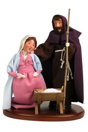 Holy Family - collectible limited edition mixed media caroler figurine by Byers' Choice, Ltd.