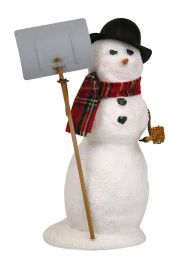 Snowman with Snow Shovel - collectible limited edition mixed media caroler figurine by Byers' Choice, Ltd.