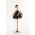 Main image of Prima Ballerina Black Swan wood art doll by Marlene Xenis
