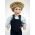 Tom Sawyer - limited edition porcelain and wood collectible doll  by doll artist Wendy Lawton.