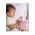 Image of Baby with Meiya Mouse natural rubber soft toy.