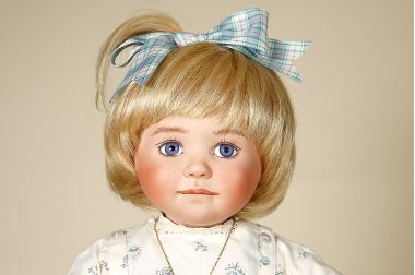 Nattie Ann - collectible limited edition porcelain soft body art doll by doll artist Emily Garthright.