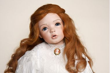 Holly - collectible limited edition porcelain soft body art doll by doll artist Barbara Gudgeon.