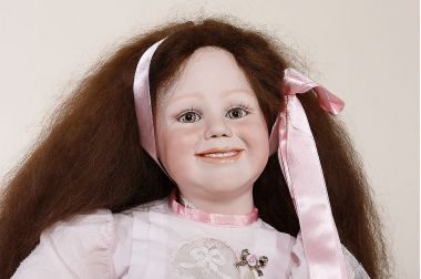 Jessica - collectible limited edition porcelain art doll by doll artist Rhonda Marks.