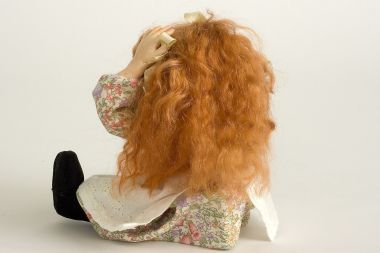 Girl no.109 - collectible one of a kind resin art doll by doll artist Hal Payne.