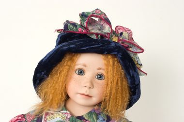 Cirby II - collectible limited edition porcelain soft body art doll by doll artist Julia Rueger.