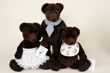 Goldilocks and the Three Bears (set) - limited edition porcelain collectible doll  by doll artist Jerri McCloud.