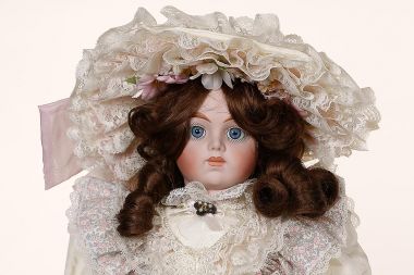 Cassandra - limited edition porcelain soft body collectible doll  by doll artist Gorham.