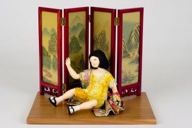 Sachiko - collectible limited edition mixed art doll by doll artist Jacques Dorier.