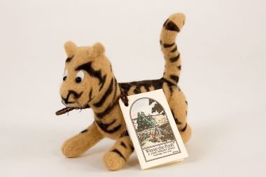 Pocket Tigger - collectible limited edition felt molded miniature doll by doll artist R John Wright.