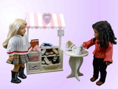 Doll Steamer Trunk for 18in American Girl Dolls Pretty in Pink
