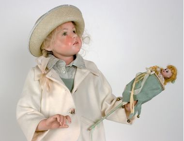 Collectible Limited Edition Wax over Porcelain doll Eleanor by Hildegard Gunzel