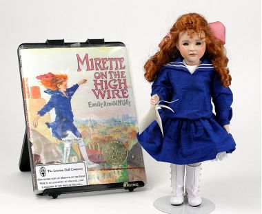 Mirette on The High Wire - limited edition porcelain collectible doll  by doll artist Wendy Lawton.