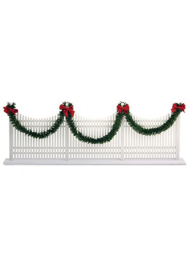 Decorated Picket Fence - collectible doll accessory by maker Byers' Choice, Ltd.