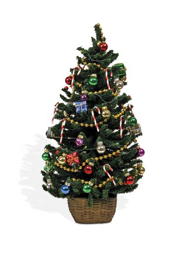 Decorated tree with lights - collectible limited edition doll accessory by Byers' Choice, Ltd.