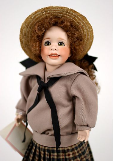 Girl of Limberlost - limited edition porcelain and wood collectible doll  by doll artist Wendy Lawton.