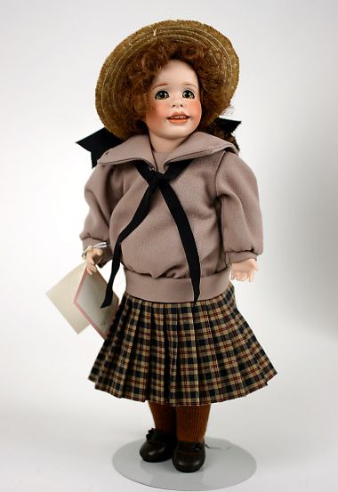 Girl of Limberlost - limited edition porcelain and wood collectible doll  by doll artist Wendy Lawton.