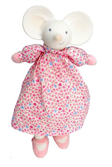 Image of Meiya the Mouse non-toxic natural rubber soft toy.