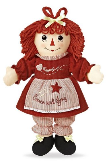 Photo of Raggedy Ann Peace and Joy Holiday rag doll by Aurora.