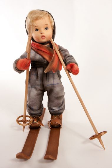Main image of Hummel Skier felt doll by R John Wright
